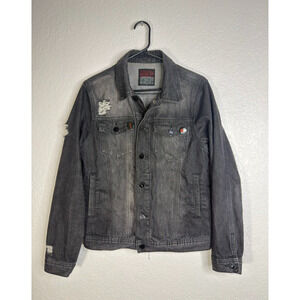 Interactive Introverts Dan & Phil 2018 World Tour Distressed Denim Jacket S Gray